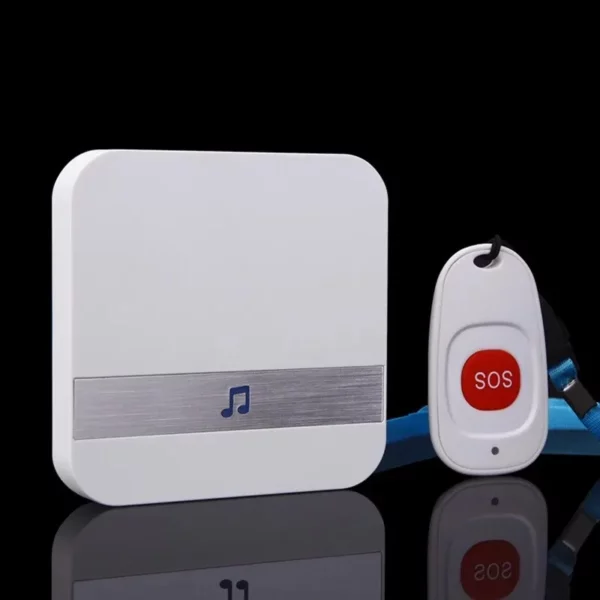 Wireless Smart Home Pager Doorbell with Emergency SOS Button and Remote Lanyard Nurse Alert System - Image 2