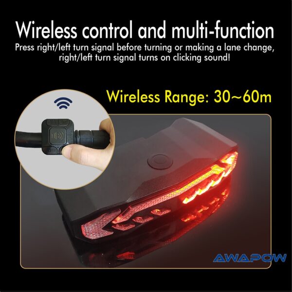 Bike Alarm Taillight USB Rechargeable LED Waterproof Theft Protection with Automatic Induction