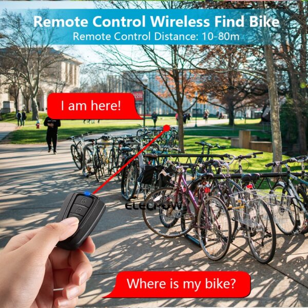 Bike Alarm A8Pro Wireless Remote Control Rear Brake Sensing Light with USB Charging and Horn Function - Image 3