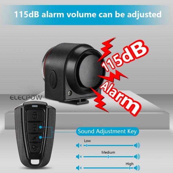 Bike Alarm A8Pro Wireless Remote Control Rear Brake Sensing Light with USB Charging and Horn Function - Image 2