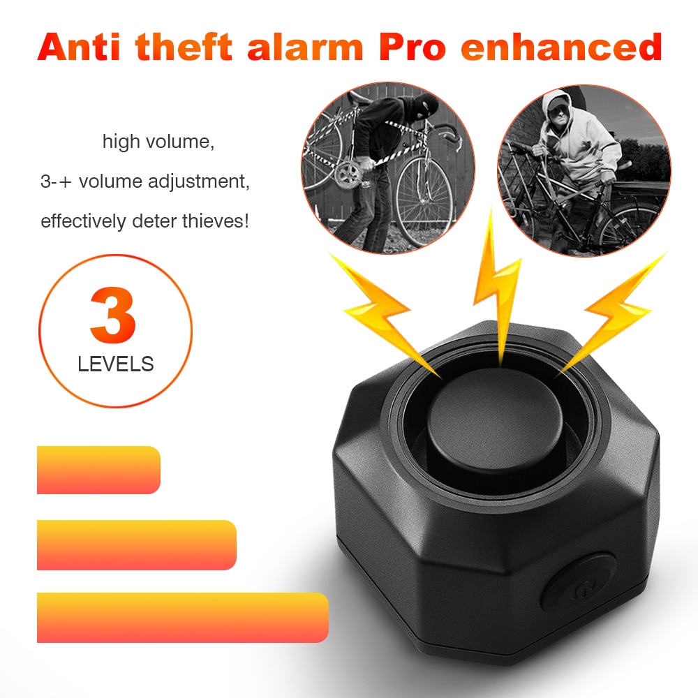 Bike Alarm Wireless Waterproof Security System for Bicycles, Motorcycles, Scooters - Anti-Theft Protection with Vibration Detection