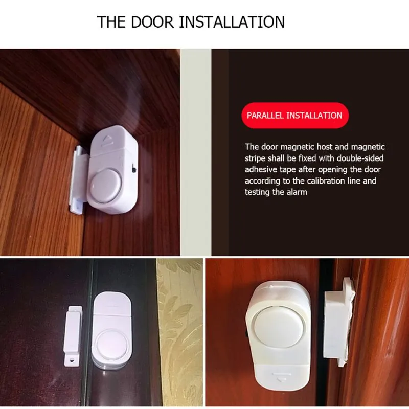 Door And Window Sensor Wireless Magnetic Sensor Security Alarm System for Doors and Windows