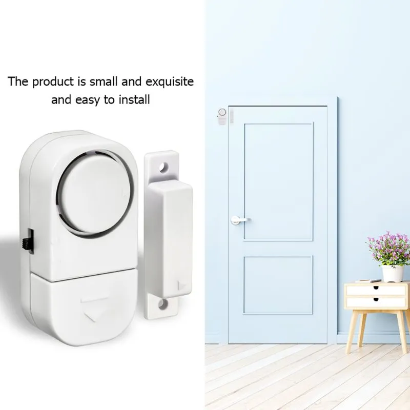 Door And Window Sensor Wireless Magnetic Sensor Security Alarm System for Doors and Windows
