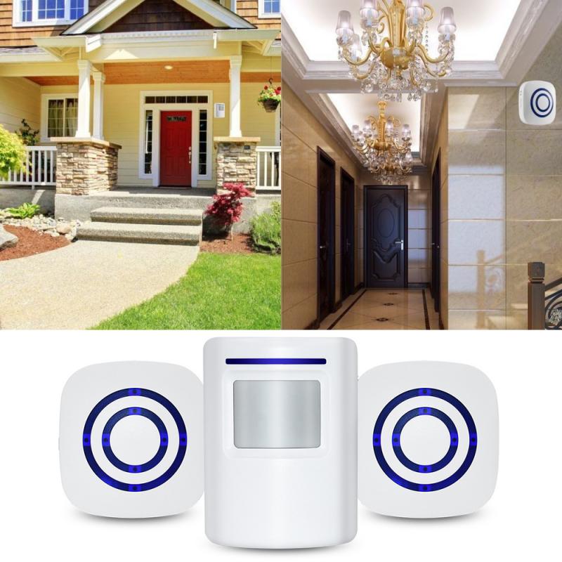 Wireless Driveway Alert System with Alarm Vibration Sensor Motion Sensor for Home Security and Smart Doorbell Receiver