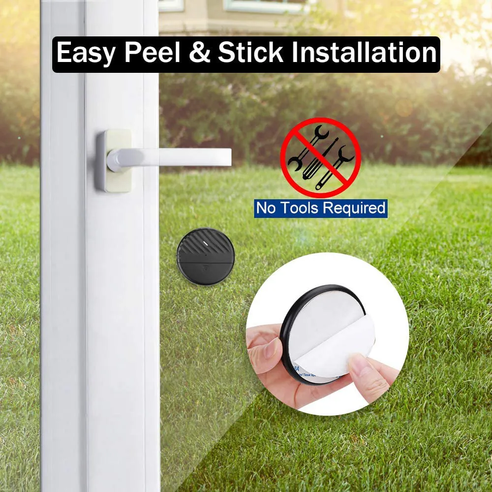 Glass Break Alarm 125dB Vibration Detector for Door and Window Security, Anti-Theft Warning