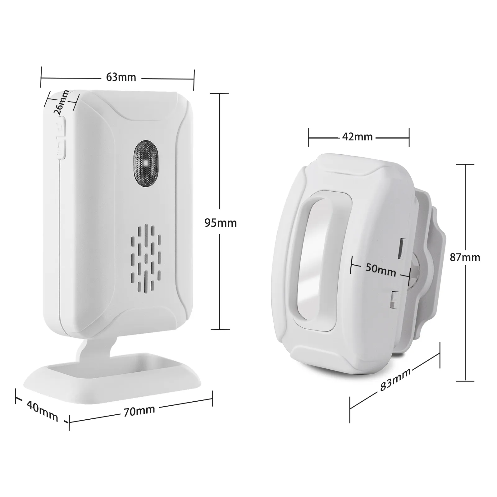 Wireless Entry Alert System with Alarm Vibration Sensor: 36 Ringtones for Shop, Store, and Home Security Infrared PIR Motion Sensor Detector Bell