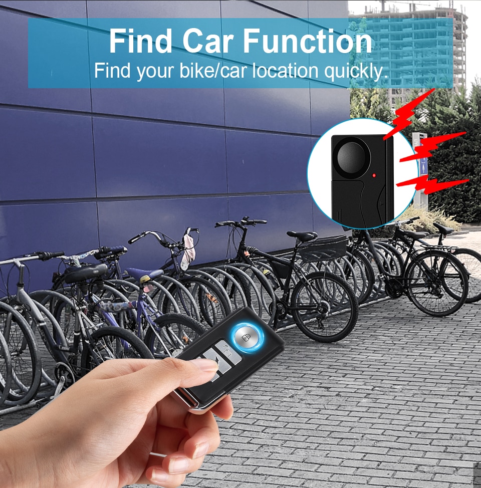Home Security with a 110dB Loud Remote- Controlled Door /Bike /Window Sensor Alarm for Anti-Theft Protection Bike Alarm 