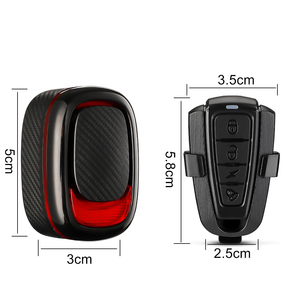 Smart Bicycle Taillight with Anti-Theft Alarm, USB Charging, Auto Brake Sensing, Remote Control, and Waterproof Design Bike Alarm