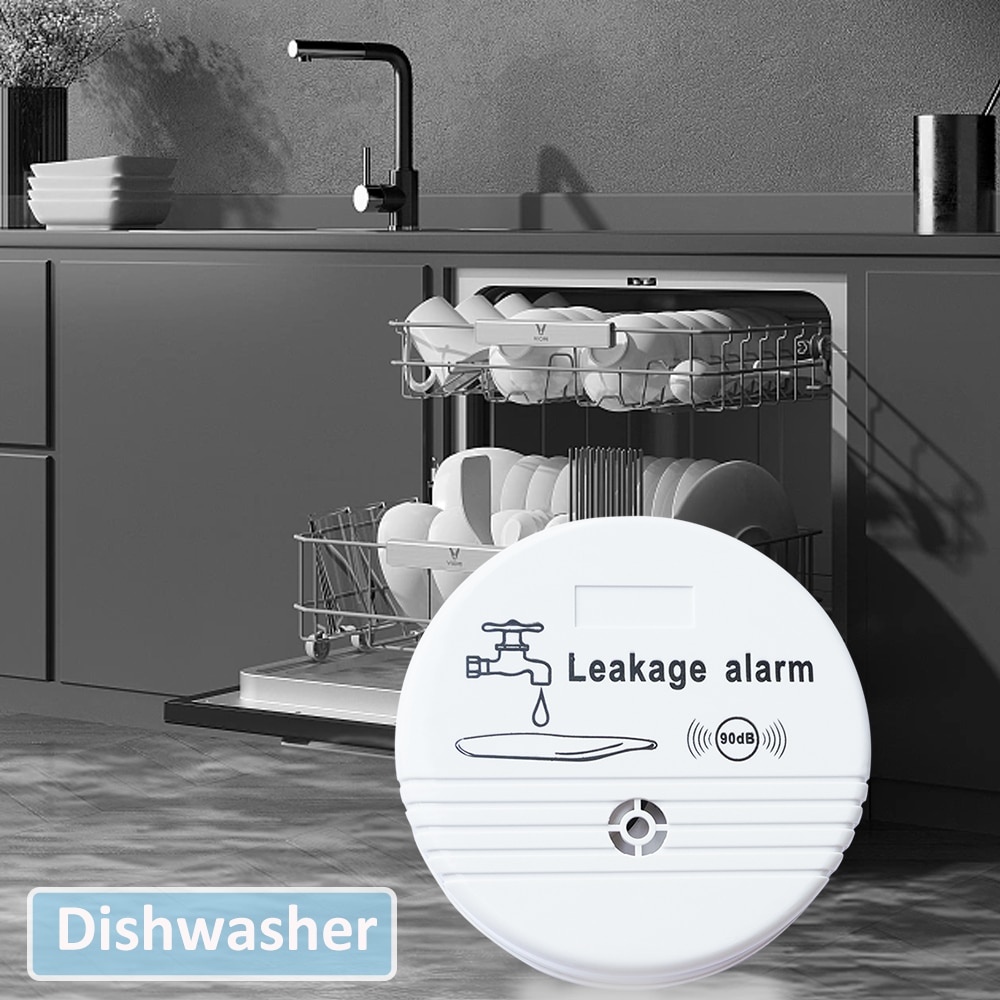 Wireless Water Leak Detector Set with 90dB Voice Alarm Safeguard Your Home from Water Damage