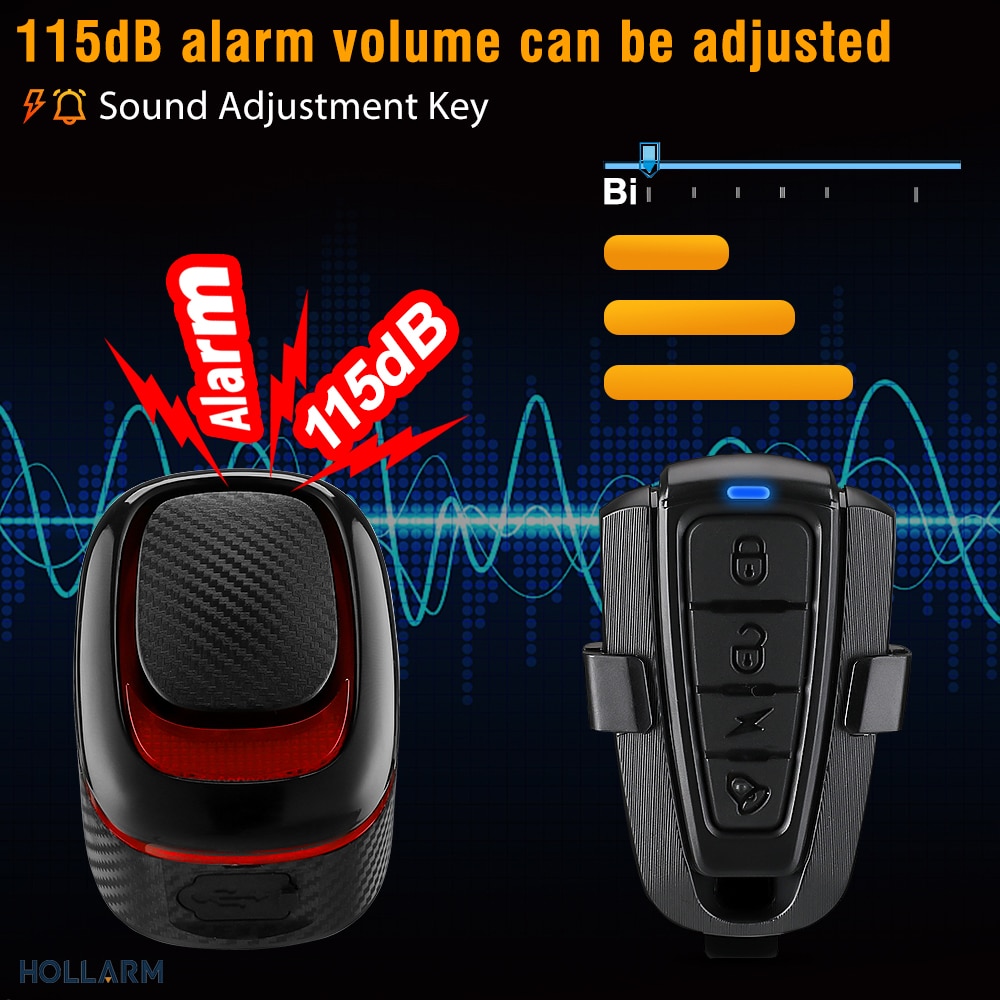 Smart Bicycle Taillight with Anti-Theft Alarm, USB Charging, Auto Brake Sensing, Remote Control, and Waterproof Design Bike Alarm