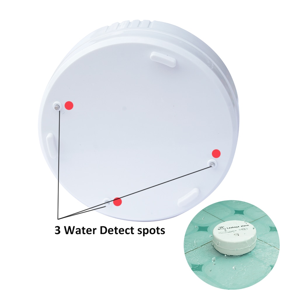 Wireless Water Leak Detector Set with 90dB Voice Alarm Safeguard Your Home from Water Damage