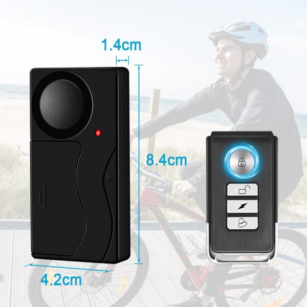 Home Security with a 110dB Loud Remote- Controlled Door /Bike /Window Sensor Alarm for Anti-Theft Protection Bike Alarm