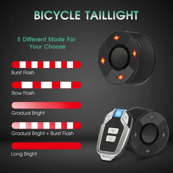 Wireless, Waterproof Bike Alarm with USB Charging - Safeguard Your Bicycle, Electric Motorcycle, or Scooter from Theft - Image 4