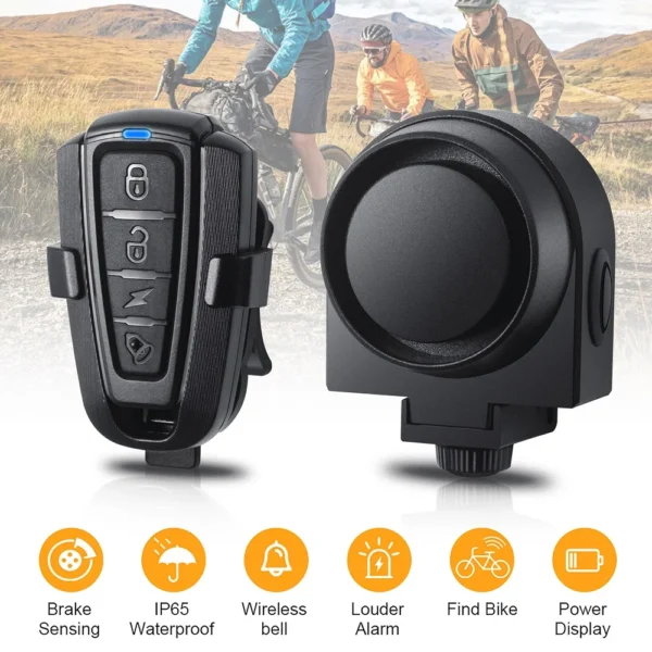 Advanced Wireless Bike Alarm System: USB Charging, Remote Control, Anti-theft Vibration Detection